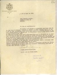 [Carta] 1952 ene. 28, Puerto Montt, Chile [a] Gabriela Mistral, Cónsul de Chile en Nápoles