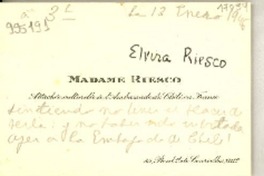 [Carta] 1946 ene. 12, [Francia] [a] Gabriela Mistral