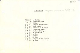 [Indices y listados de Lagar I y II]