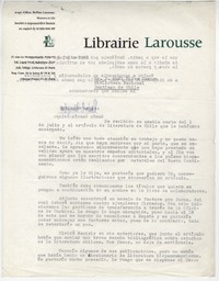 [Carta] 1961 ago. 6, París, Francia [a] Raúl Silva Castro