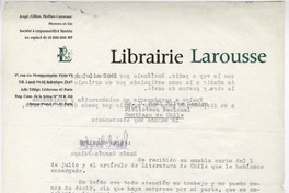 [Carta] 1961 ago. 6, París, Francia [a] Raúl Silva Castro