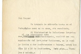 [Carta] 1965, Santiago, Chile [a] Roque Esteban Scarpa