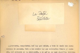 La carta servilleta
