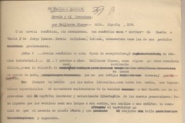 Gracia y el forastero por Guillermo Blanco Gracia y el forastero por Guillermo Blanco