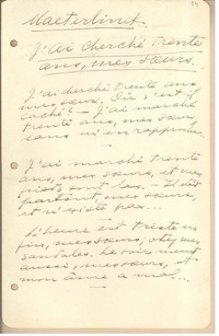 J'ai cherché trente ans, mes sæurs _