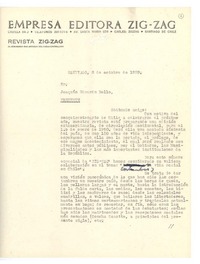 [Carta] 1959 oct. 8, Santiago, Chile [a] Joaquín Edwards Bello