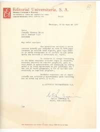 [Carta] 1966 may. 26, Santiago, Chile [a] Joaquín Edwards Bello