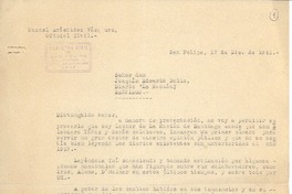 [Carta] 1941 dic. 17, San Felipe, Chile [a] Joaquín Edwards Bello