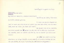 [Carta] 1965 ago. 10, Santiago, Chile [a] Joaquín Edwards Bello