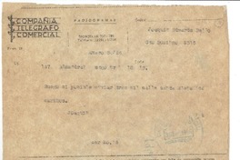 [Telegrama] 1956 ene. 30, Santiago, Chile [a] Joaquín Edwards Bello