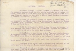Gabriela Mistral Gabriela Mistral