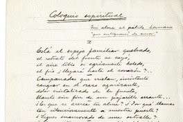Coloquio espiritual