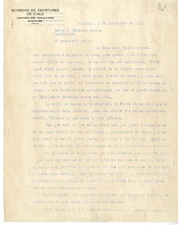 [Carta] 1935 noviembre 2, Santiago, Chile [a] Roque Esteban Scarpa  [manuscrito] Ernesto Montenegro.