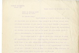 [Carta] 1938 julio 11, Buenos Aires, Argentina [a] Domingo Melfi  [manuscrito] Ernesto Montenegro.