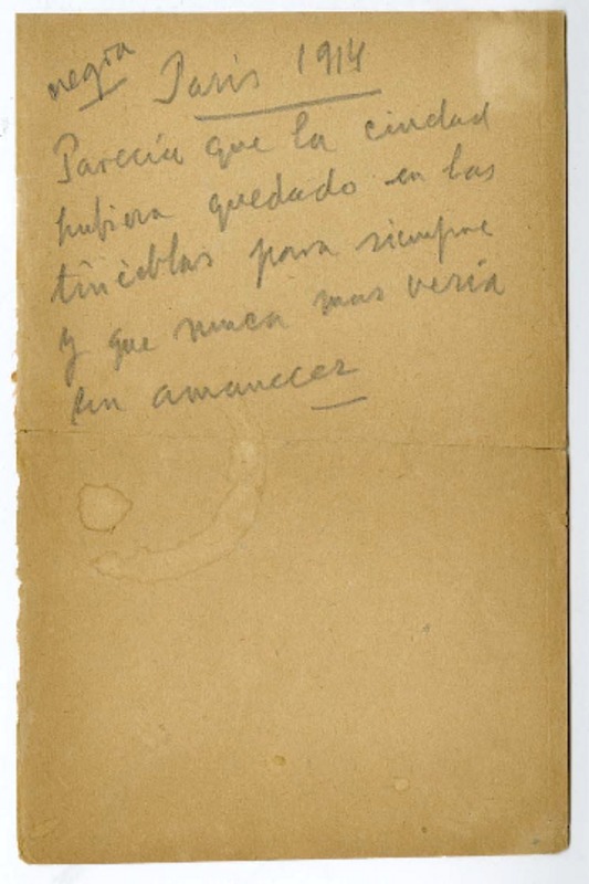 Invitación en París  [manuscrito] Joaquín Edwards Bello.