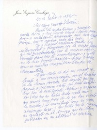 [Carta] 1970 junio 30, Viña del Mar, Chile [a] Hernán del Solar  [manuscrito] Juan Guzmán Cruchaga.