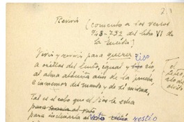 Revivir  [manuscrito] Mathilde Pomés.