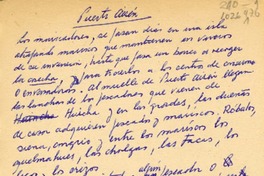 Puerto Aisén  [manuscrito] Oreste Plath.