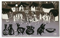 [Tarjeta] 1957 diciembre, Santiago [a] Matilde  [manuscrito] Radomiro Tomic y Olaya de Tomic.