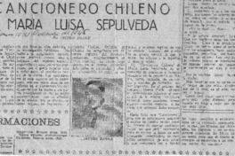 El Cancionero Chileno de María Luisa Sepúlveda El Cancionero Chileno de María Luisa Sepúlveda