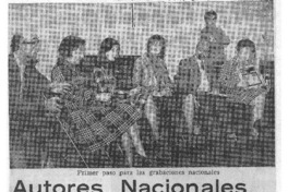 Autores Nacionales Llegan al Disco Primer paso para las grabaciones nacionales Autores Nacionales Llegan al Disco Primer paso para las grabaciones nacionales