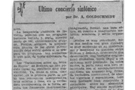 Último concierto sinfónico