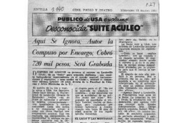 Público de Usa exclamó desconocida "Suite Aculeo"