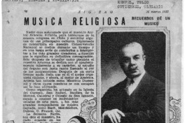 Música Religiosa Recuerdos de un músico Música Religiosa Recuerdos de un músico
