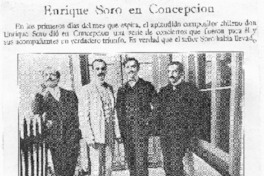 Enrique Soro en Concepción. Enrique Soro en Concepción.