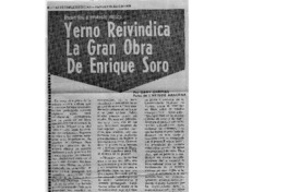 Yerno reivindica la gran obra de Enrique Soro Recuerdan a eminente músico Yerno reivindica la gran obra de Enrique Soro Recuerdan a eminente músico