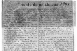 Triunfo de un chileno Triunfo de un chileno