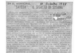 "Sayeda", il Segreto di Susana En el Municipal "Sayeda", il Segreto di Susana En el Municipal