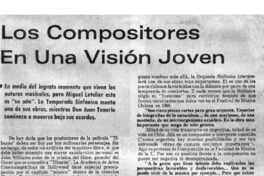 Los compositores en una visión joven Los compositores en una visión joven