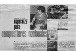 Ediciones de Discos Esperanza para compositores nacionales Ediciones de Discos Esperanza para compositores nacionales