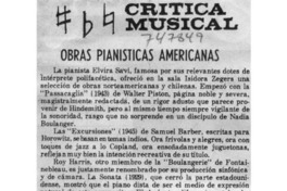 Crítica Musical Obras Pianísticas Americanas Crítica Musical Obras Pianísticas Americanas