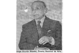J. Urrutia, Premio Nacional de Arte. J. Urrutia, Premio Nacional de Arte.
