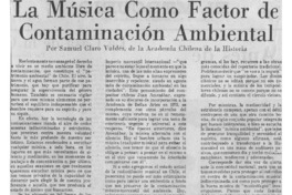 La Música Como Factor de Contaminación Ambiental. La Música Como Factor de Contaminación Ambiental.