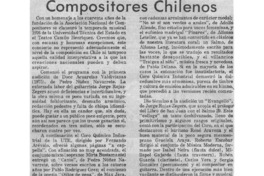 Compositores Chilenos