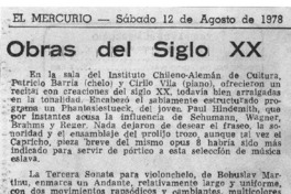 Obras del siglo XX Obras del siglo XX