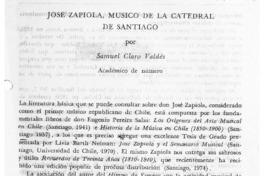 José Zapiola, músico de la Catedral de Santiago José Zapiola, músico de la Catedral de Santiago
