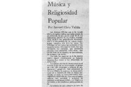 Música y Religiosidad Popular Música y Religiosidad Popular