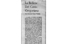 La Belleza Del Canto Gregoriano La Belleza Del Canto Gregoriano
