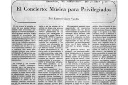 El Concierto: Música para Privilegiados El Concierto: Música para Privilegiados