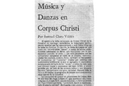 Música y Danzas en Corpus Christi Música y Danzas en Corpus Christi