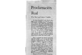 Proclamación Real Proclamación Real