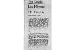 José Zapiola: Los himnos de Yungay José Zapiola: Los himnos de Yungay
