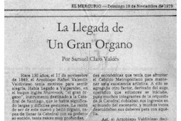 La Llegada de Un Gran Organo La Llegada de Un Gran Organo