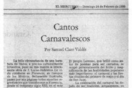 Cantos Carnavalescos Cantos Carnavalescos