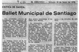 Crítica de Danza Ballet Municipal de Santiago Crítica de Danza Ballet Municipal de Santiago