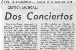 Crítica Musical Dos Conciertos Crítica Musical Dos Conciertos